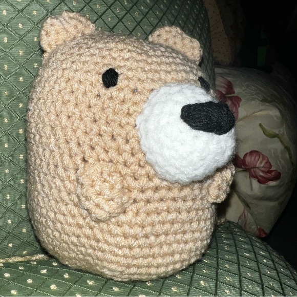 Crocheted Waffle the Chubby Bear! 🧸🐻 - Picture 2 of 9